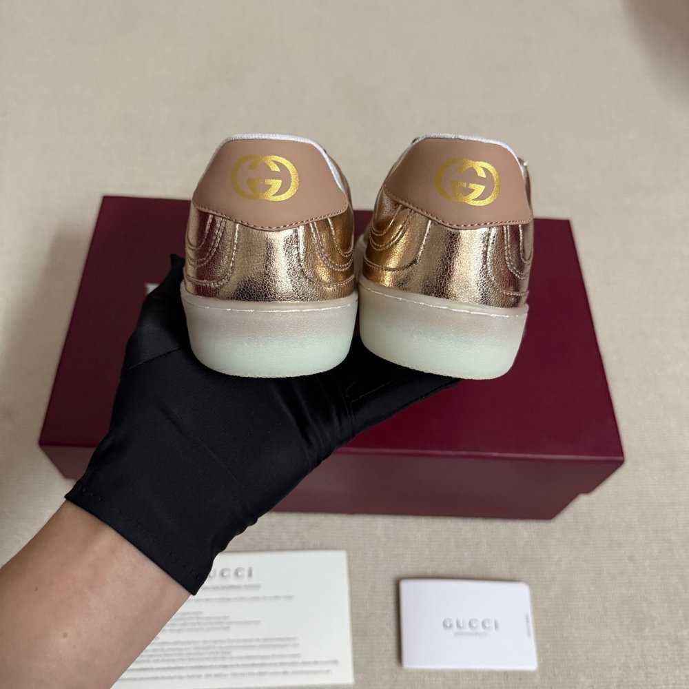 Gvc*1 Women G75 Sneaker Bronze Textured Leather ‎857910 AAFL8 7643