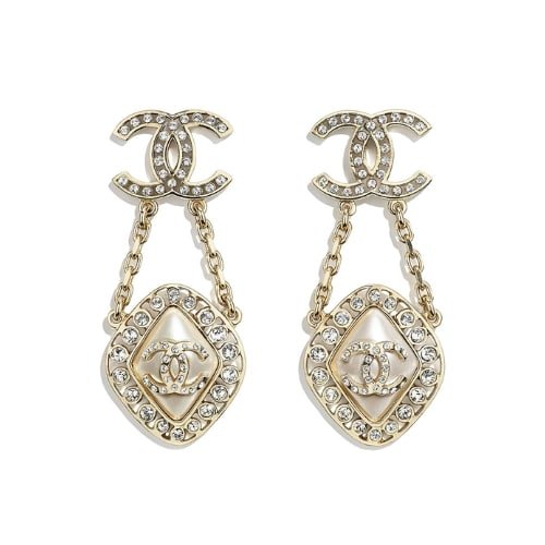 Ch**el Cc Crystal Earrings
