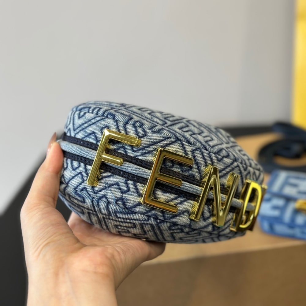 F**di Nano F**digraphy Blue Denim 16Cm 7As089Arbmf1Nxj