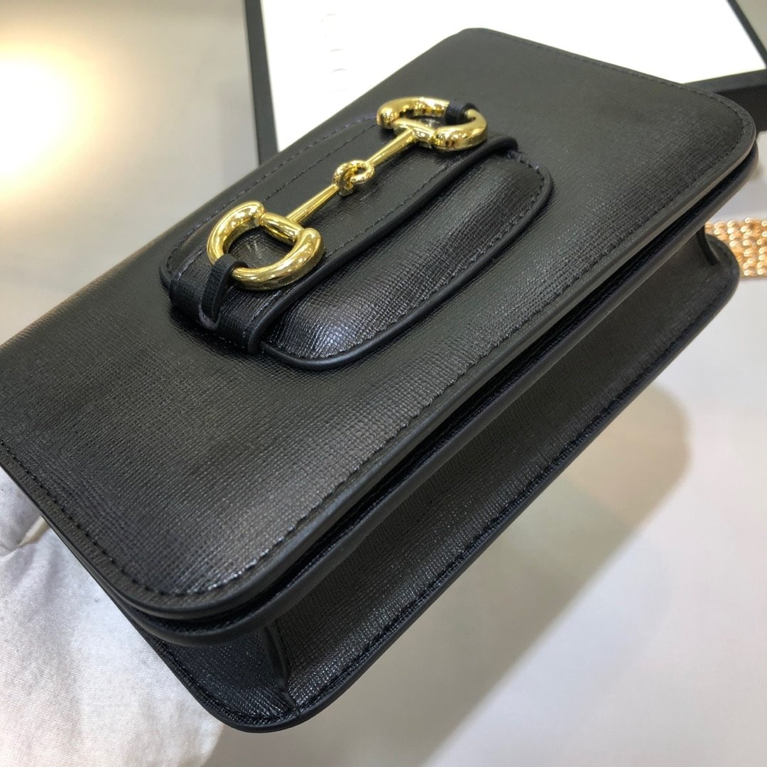 Gvc*1 Horsebit 1955 Wallet With Chain Black 20Cm 621892 0Yk0G 1000