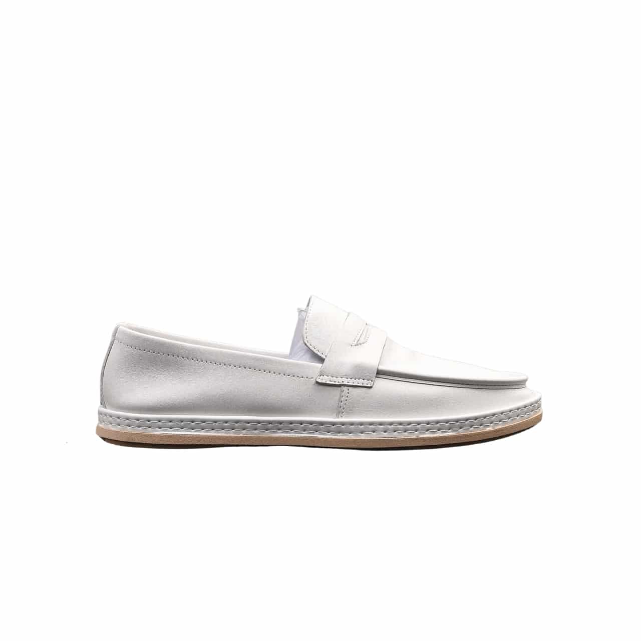 Pra*a Men’S Flat Loafers Leather White