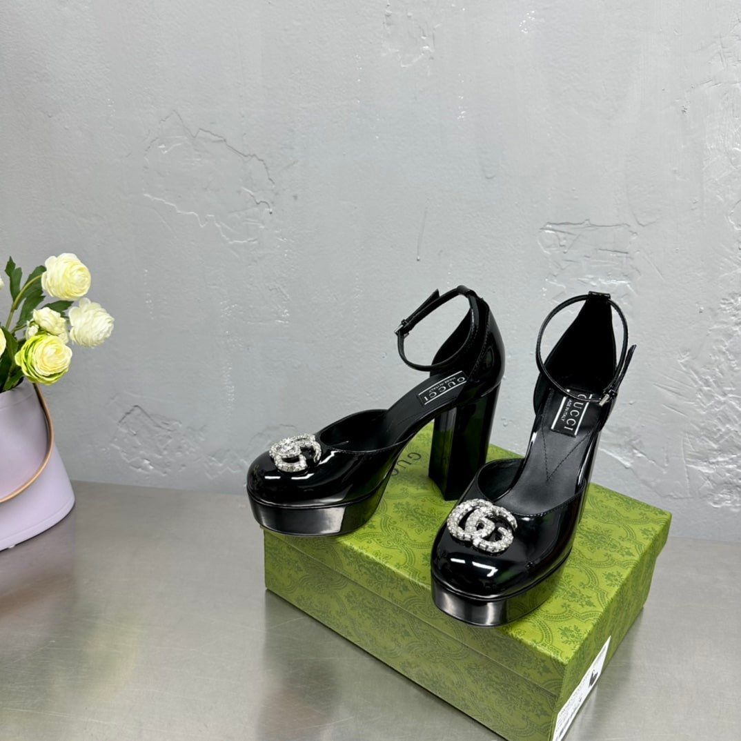 Gvc*1 Women’S Platform Pump With Double G Black 762386 Bnc00 1000