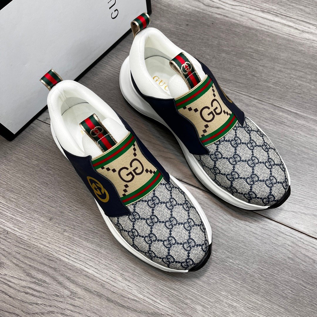 Gvc*1 Sneaker Gg Canvas Blue White