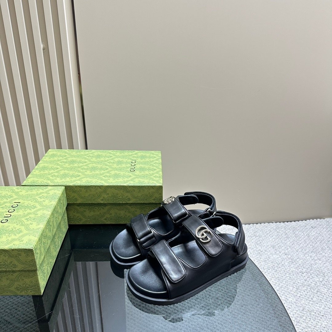 Gvc*1 Double G Sandal Black 771578 Bko00 1000