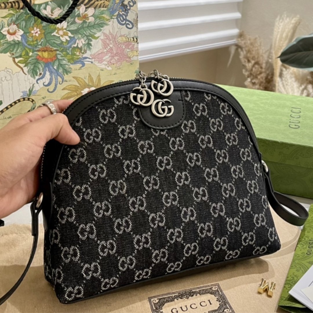 Gvc*1 Ophidia Gg Small Shoulder Bag Black 23Cm 499621 Fac2F 8450