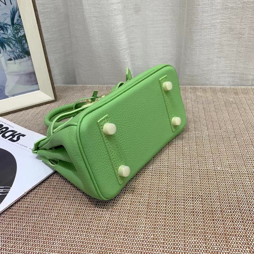 H**me5 Birkin Mini Gold Hardware Epsom Light Green 20Cm