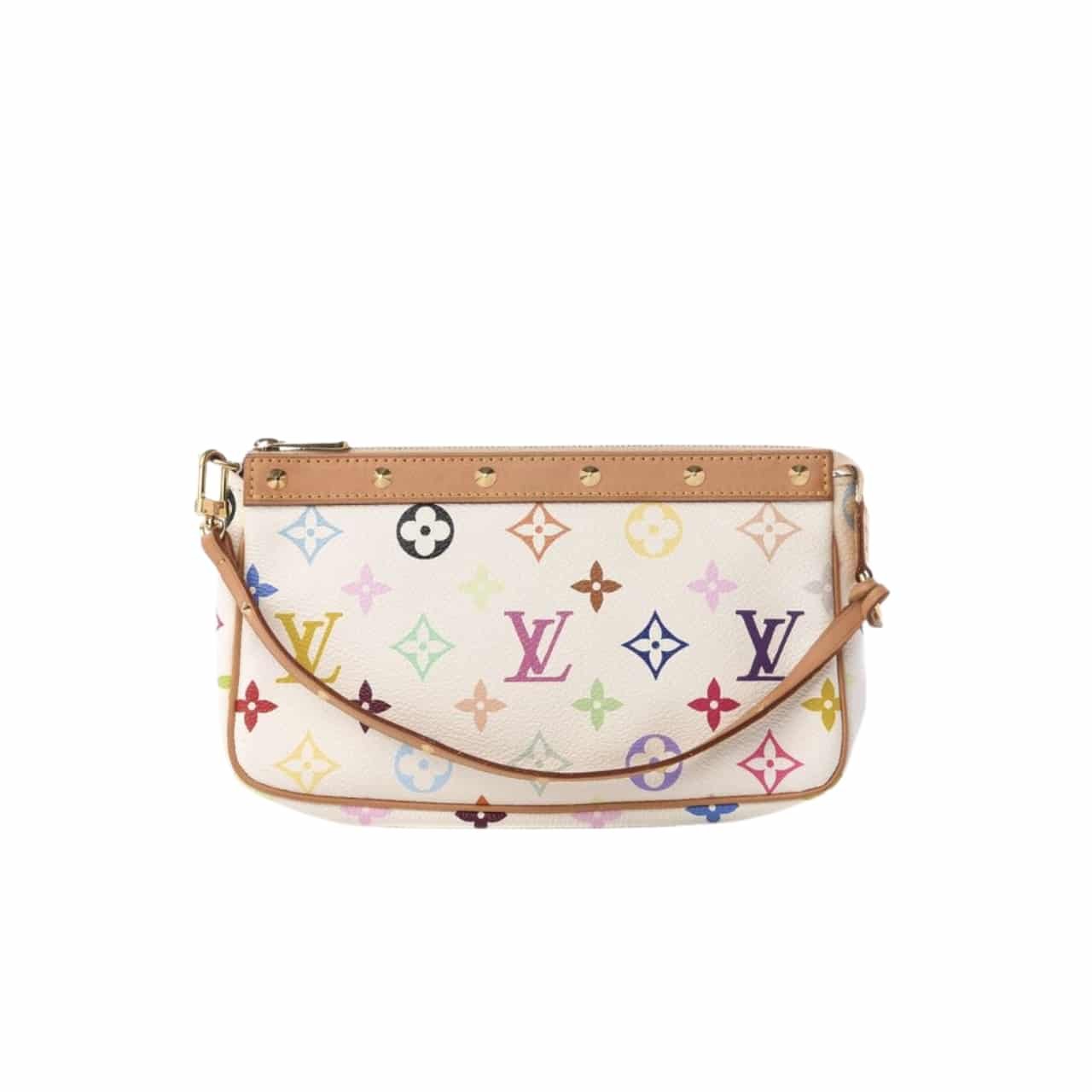 L0vis Vvtt0n Pochette Accessoires Monogram Multicolore White 22Cm