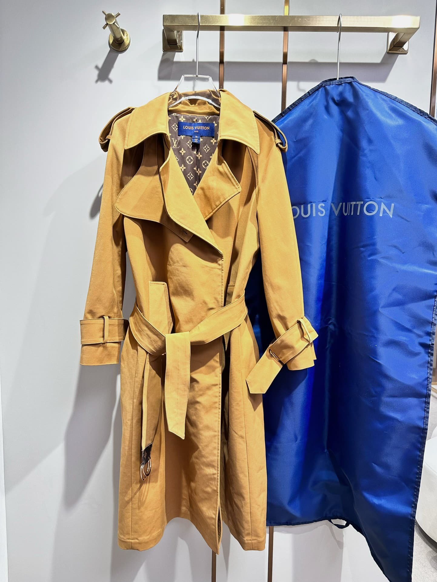 L0vis Vvtt0n Oversized Detail Trench Coat Sandy Beige 1Abd9W