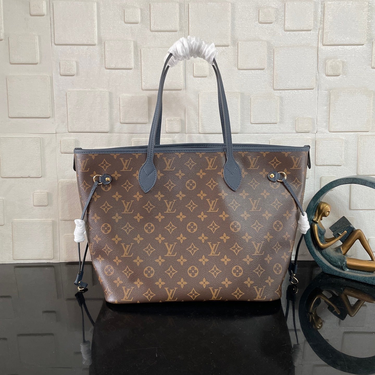 [S*per Vip 1:1] L0vis Vvtt0n Neverfull Inside Out MM Bag Navy Blue 31Cm M14994