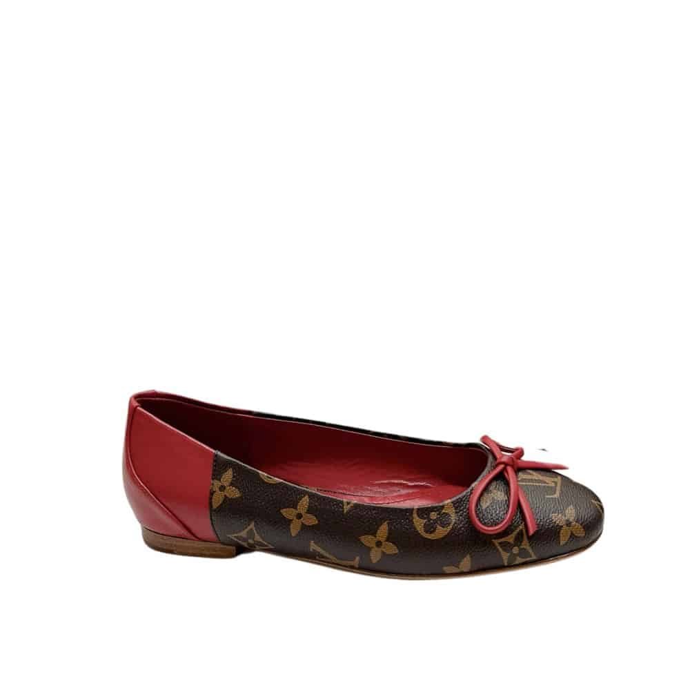 L0vis Vvtt0n Joy Ballerina Flats Monogram Red