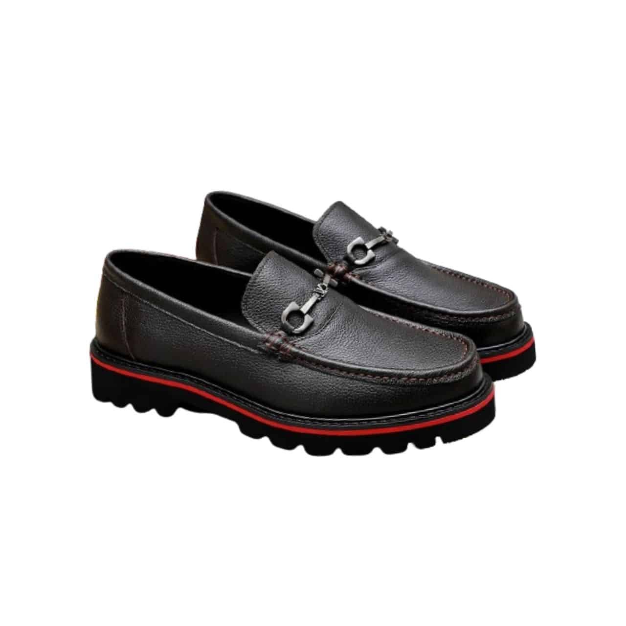 L0vis Vvtt0n Souliers Club Loafers Black Red