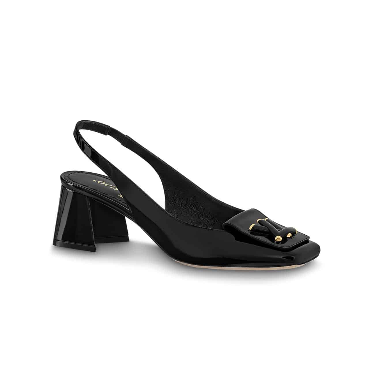 L0vis Vvtt0n Shake Slingback High Heels Black 1Ab0Tv