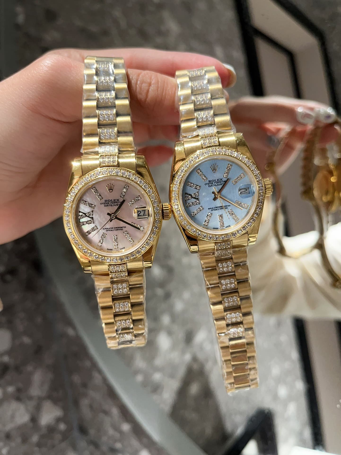 R01ex Datejust D1am0nd In Gold With Pinl Dial 31Mm