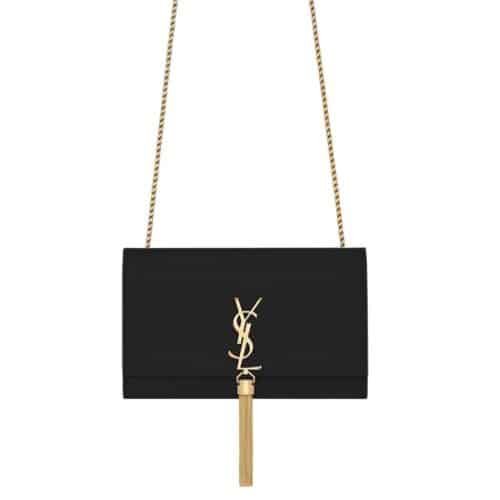 Sa1nt Lau*nt Kate Medium Chain Bag With Tassel In Grain De Poudre Embossed Leather 354119Bow0J1000