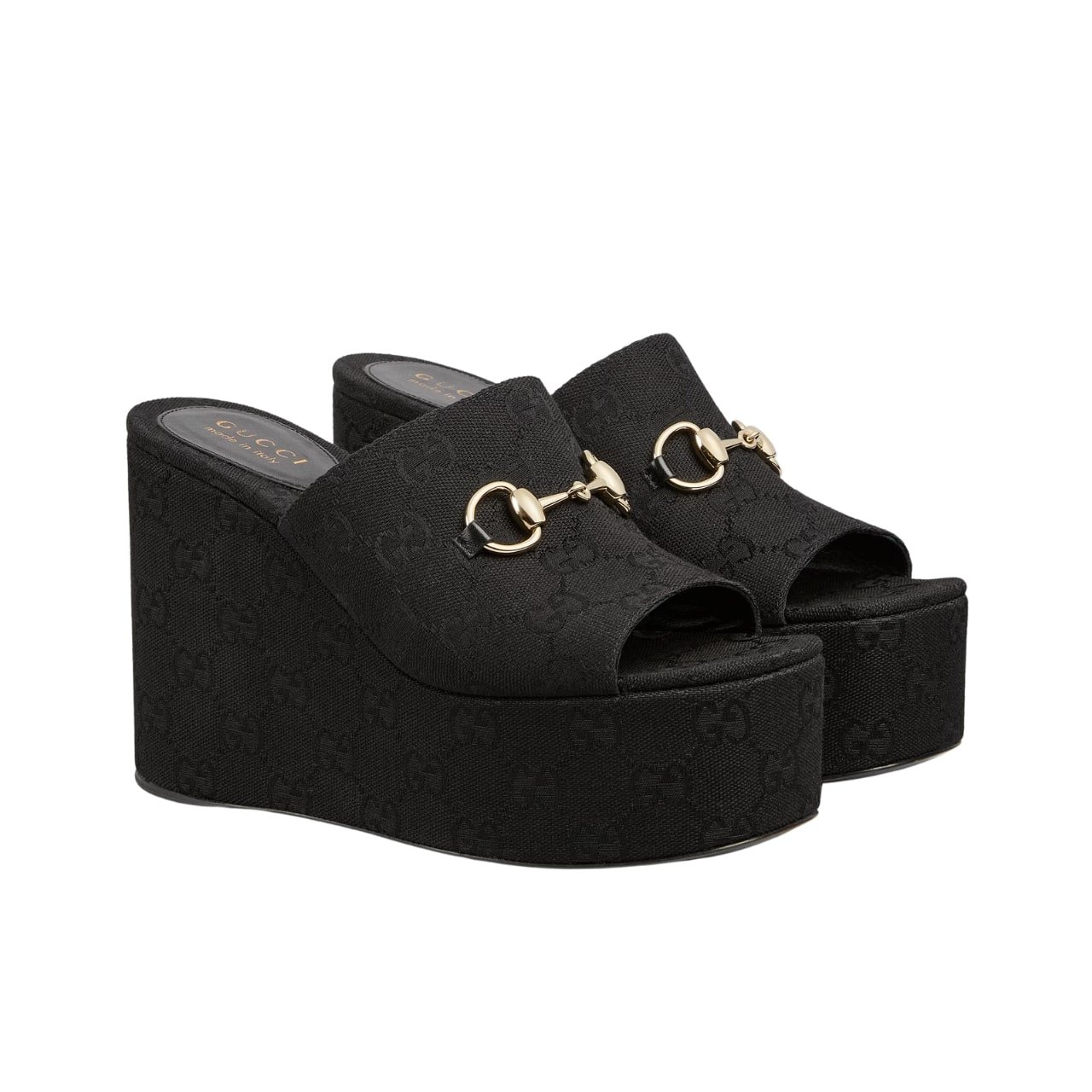 Gvc*1 Women’s Wedge Sandal With Horsebit Black 816328 Fab10 1000