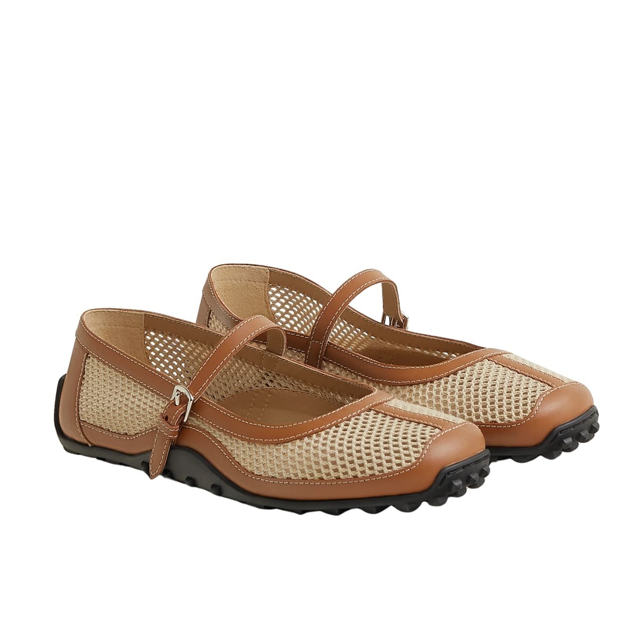 H**me5 Kichu Ballet Flats Beige Lin H251170Z 7K380