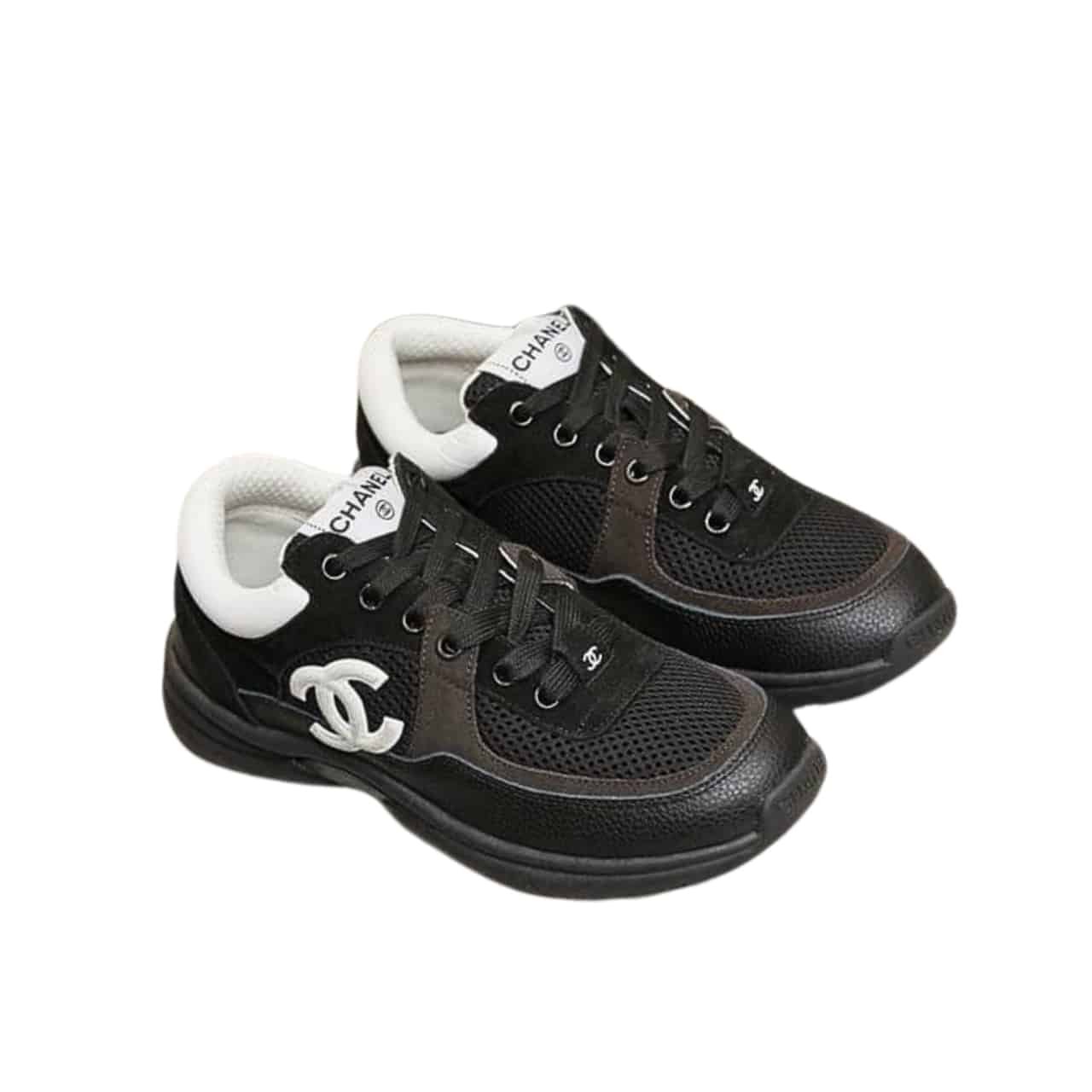 Ch**el Low Trainer Sneaker Black