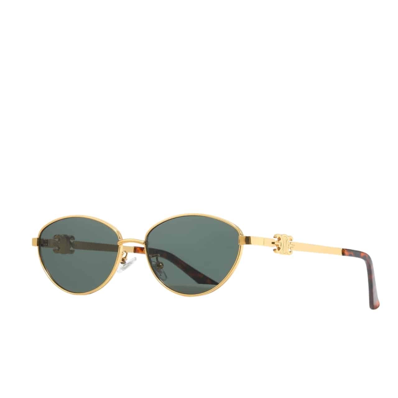 Ce1i*e Butterfly Cat Eye Sunglasses With Logo In Green