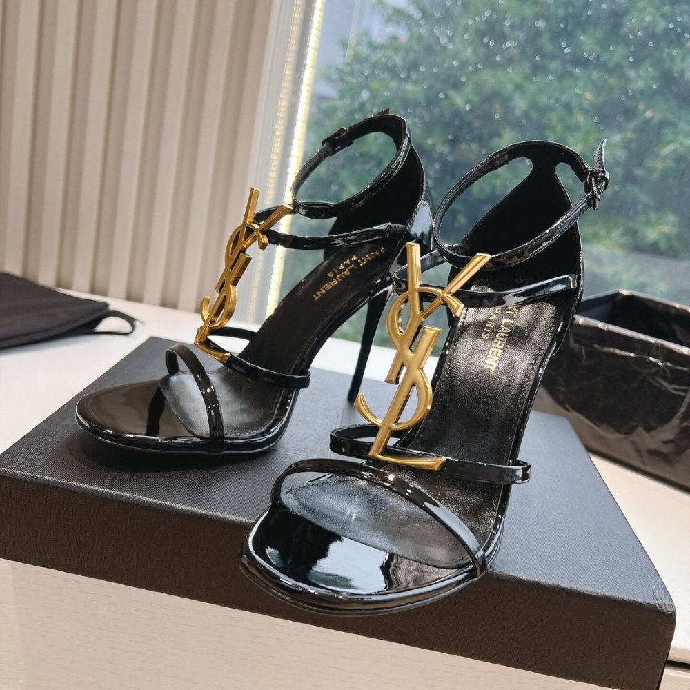 Sa1nt Lau*nt Cassandra Sandals In Black 6301091Tvkk1000