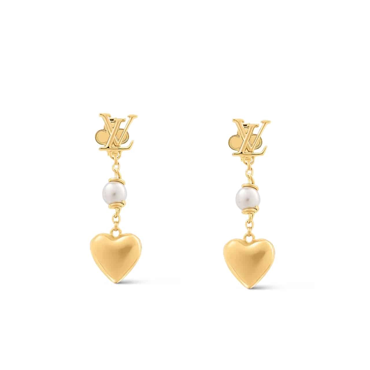 L0vis Vvtt0n Lv Heart Earrings Gold M01011