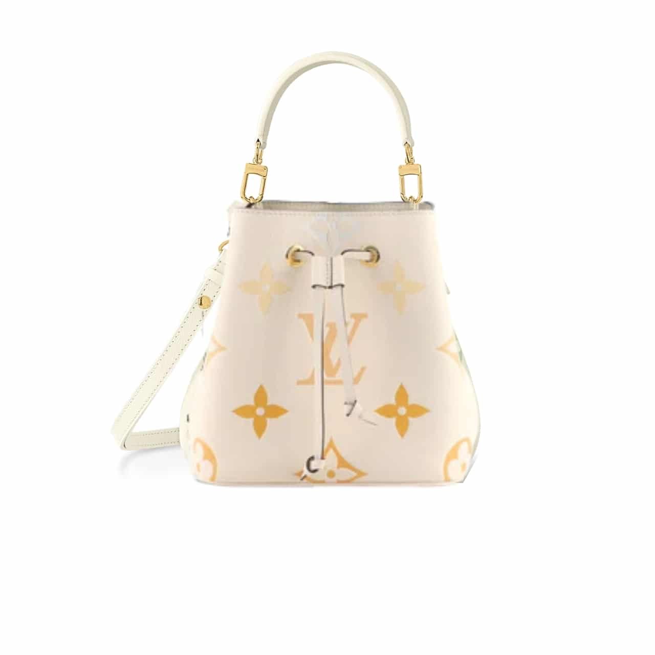 L0vis Vvtt0n Néonoé Bb Monogram Bag Latte And Orange 25Cm