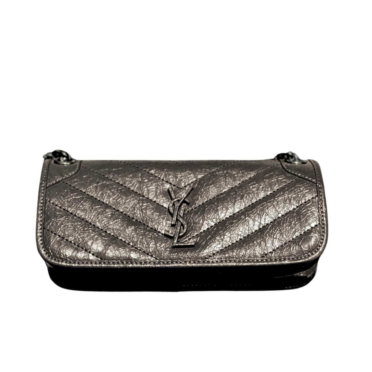 Sa1nt Lau*nt Mini Matelasse Monogram Niki Bag Black 26Cm