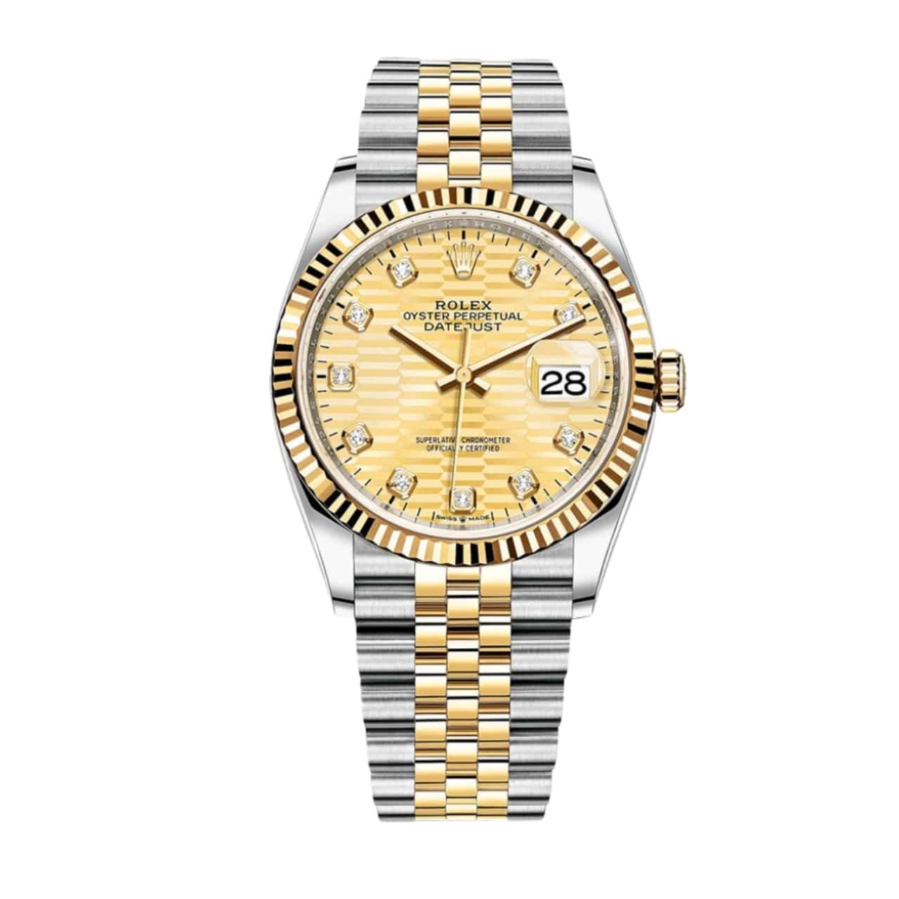 R01ex Oyster Datejust Oystersteel Golden Flip Dial 41Mm 126200 0099