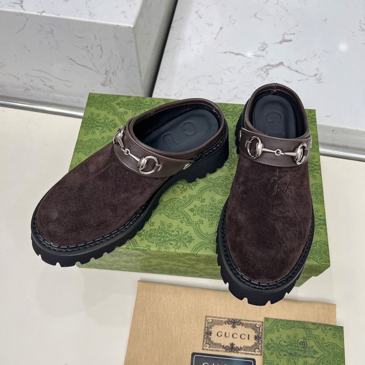 Gvc*1 Women Mule With Horsebit Dark Brown 835829 Aae3R 2042