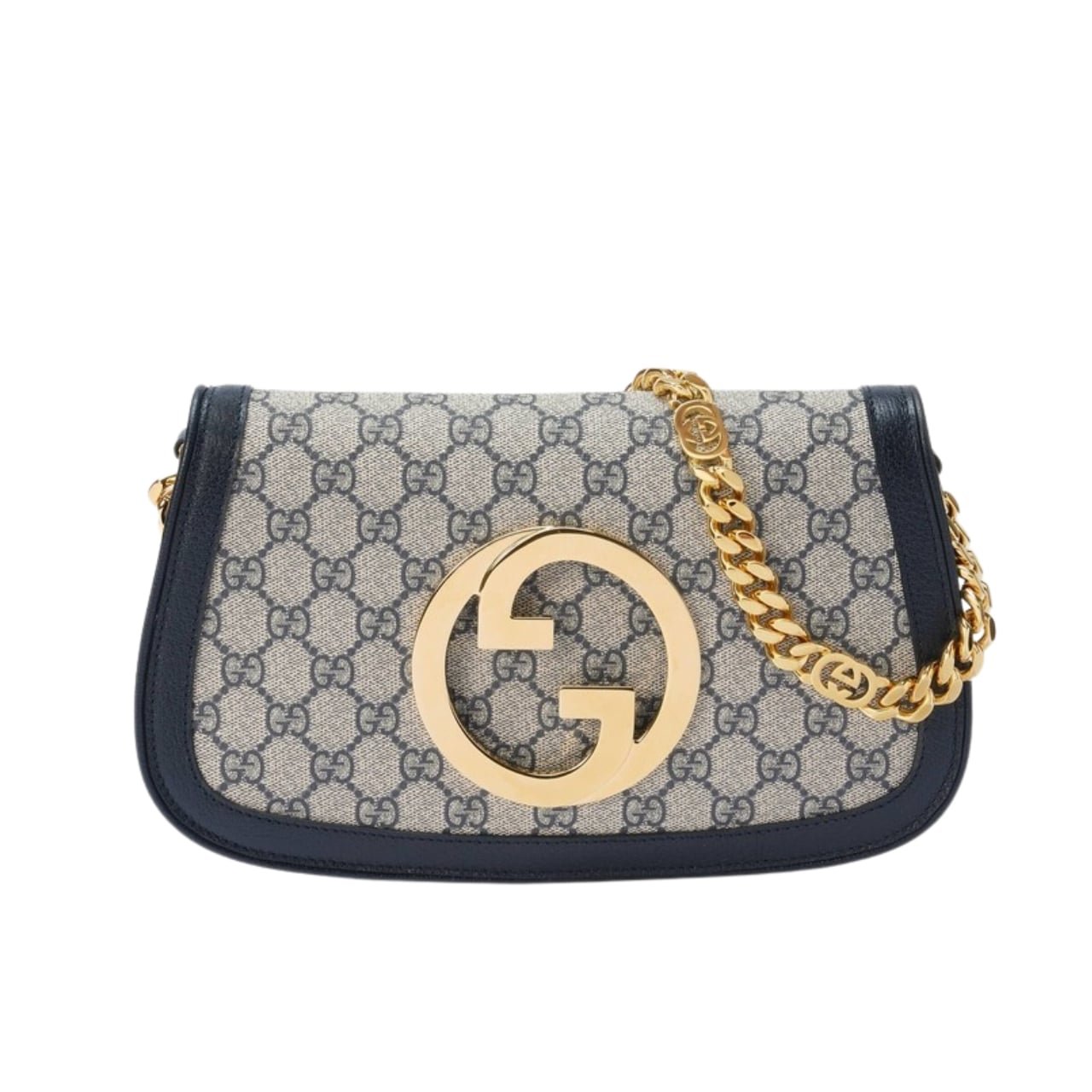 Gvc*1 Blondie Shoulder Bag Gold Hardware Blue 28Cm