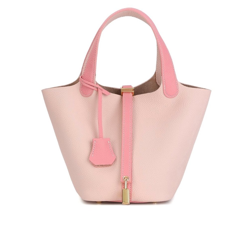 H**me5 Picotin Lock 18 Pocket Bag Light Pink 18Cm