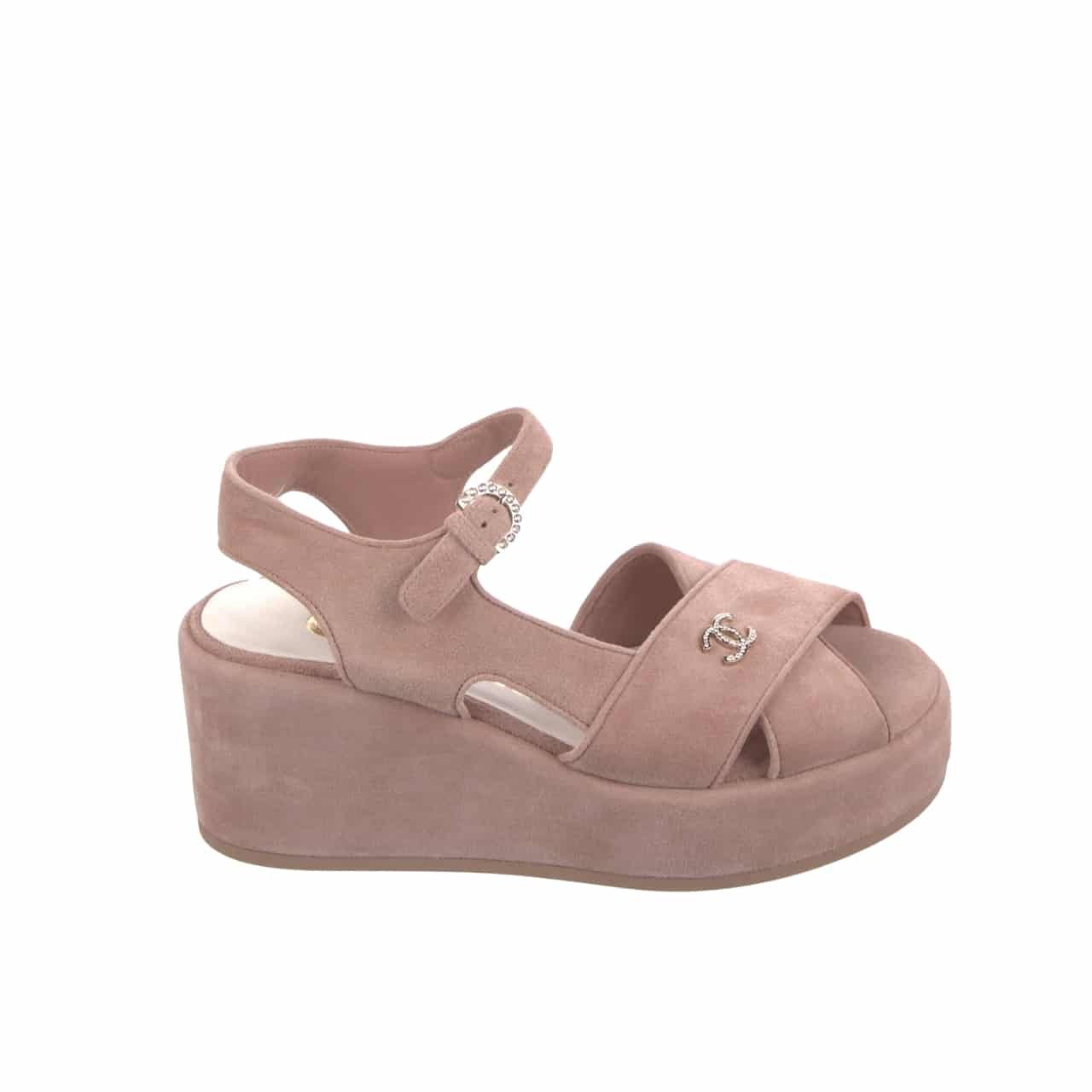 Ch**el Interlocking Cc Sandals Pink