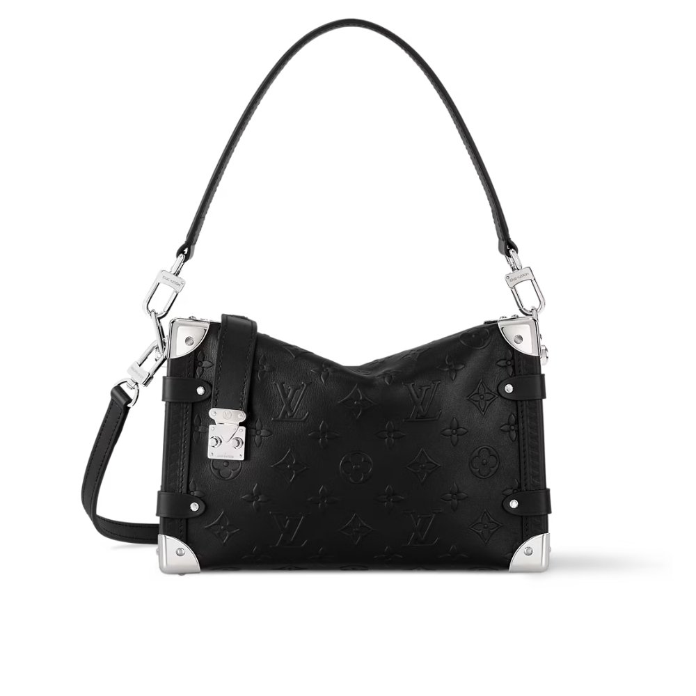 L0vis Vvtt0n MM Side Trunk Bag Silver Metal Black 23Cm M14572