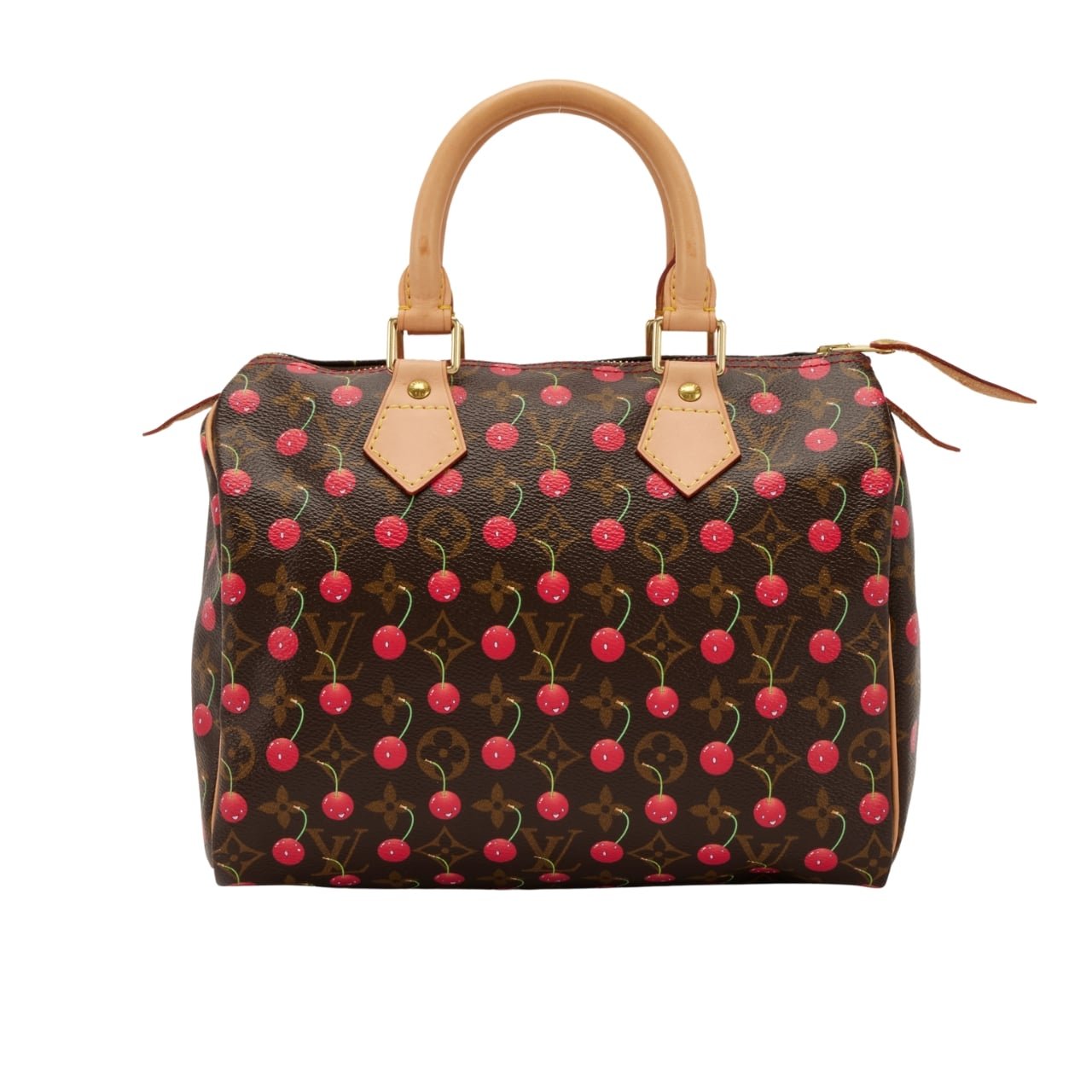L0vis Vvtt0n X Takashi Murakami Monogram Cerise Speedy 25 Gold Hardware Brown 25Cm