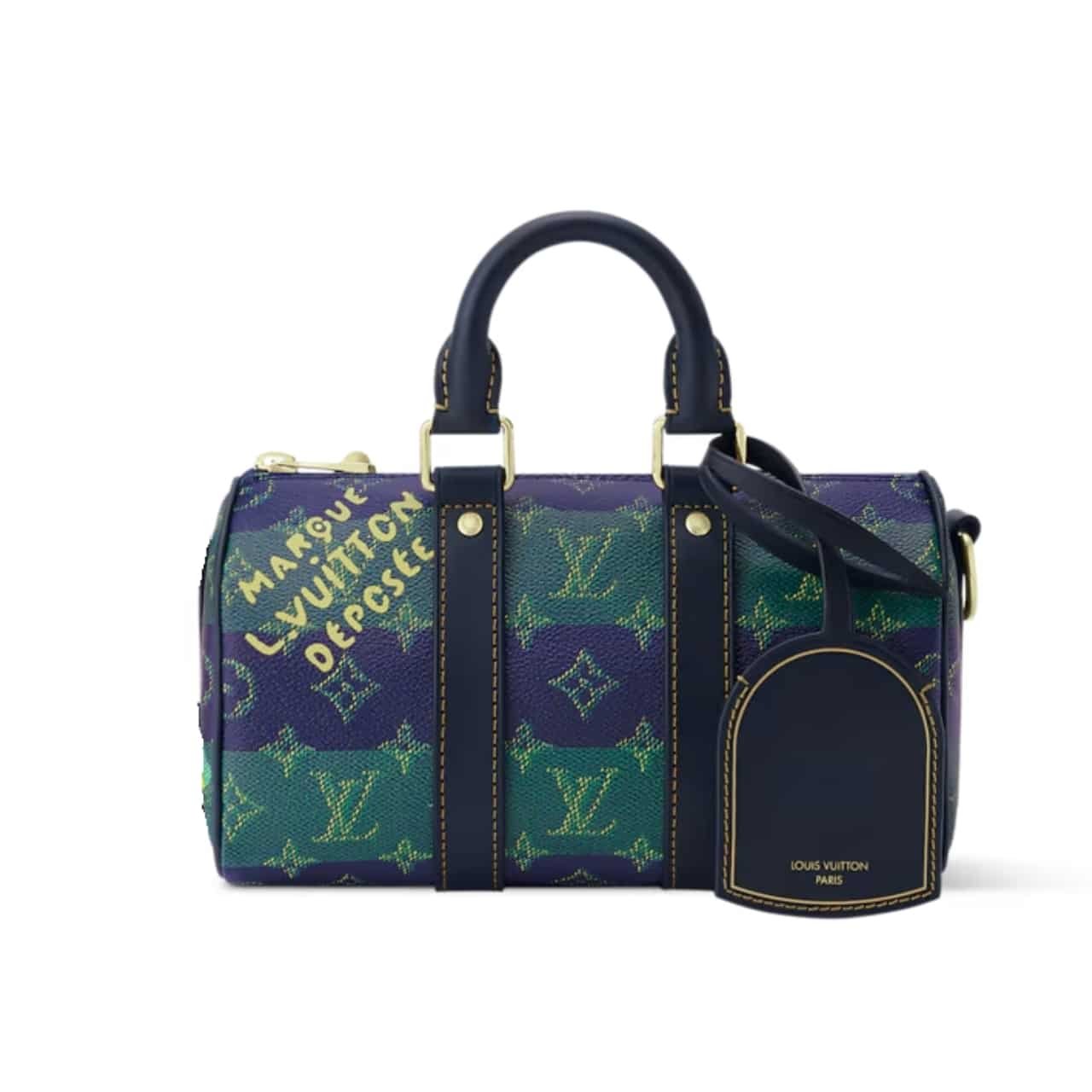 L0vis Vvtt0n Keepall Bandoulière 25 Blue Stripes 25Cm M25786