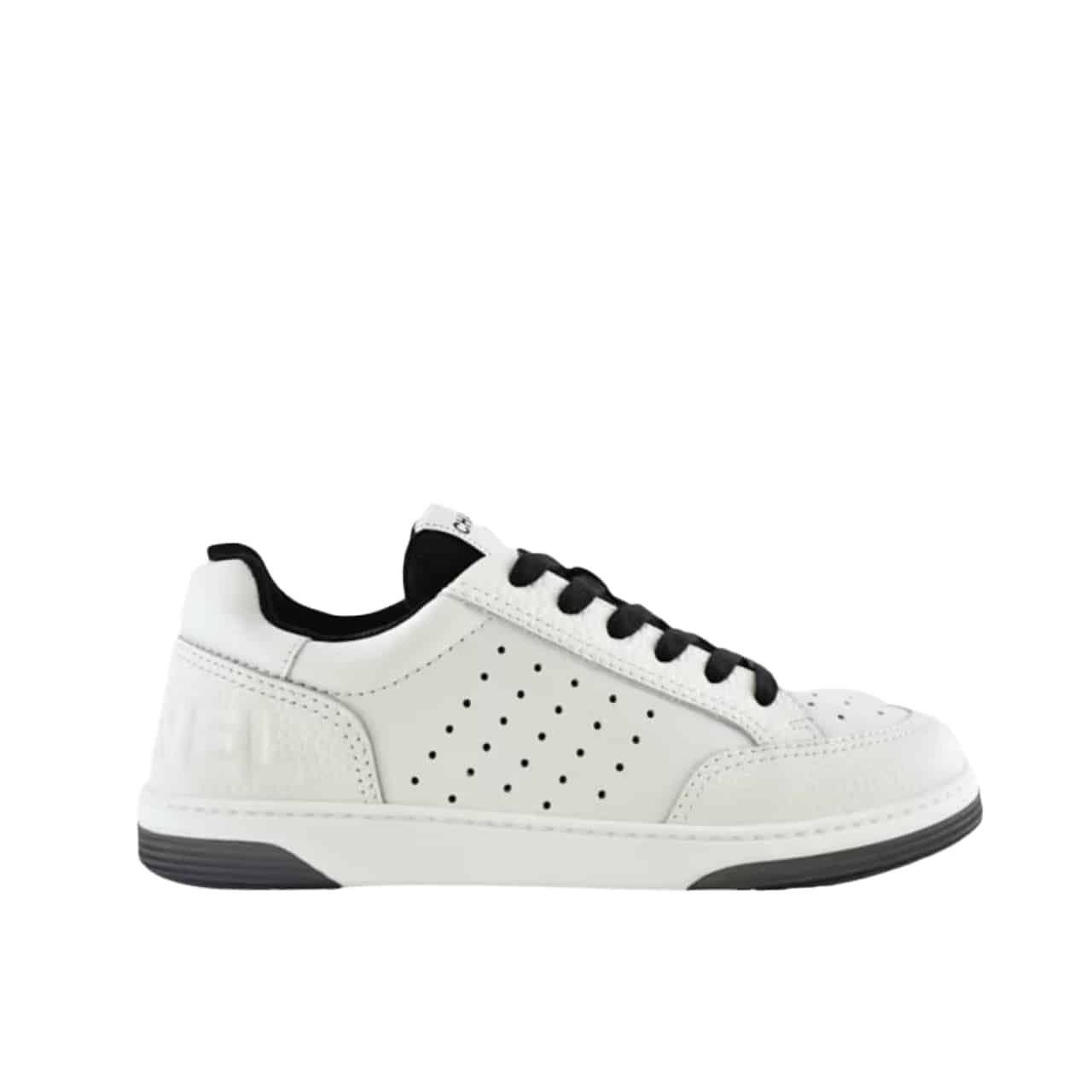 Ch**el Runner Trainer Sneakers White And Black G35934