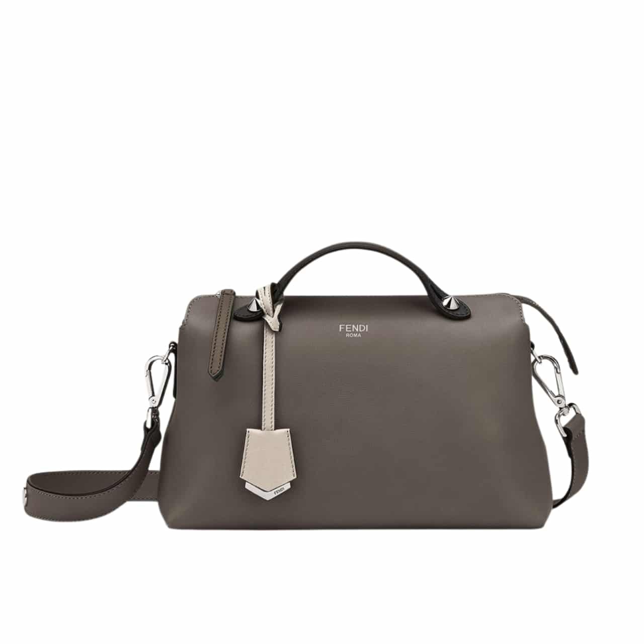 F**di By The Way Medium Leather Boston Bag Brown 20Cm 8Bl1465Qjf03B