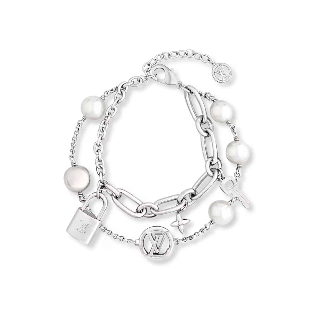 L0vis Vvtt0n Lv Mix Chains Armband Silver M1380A