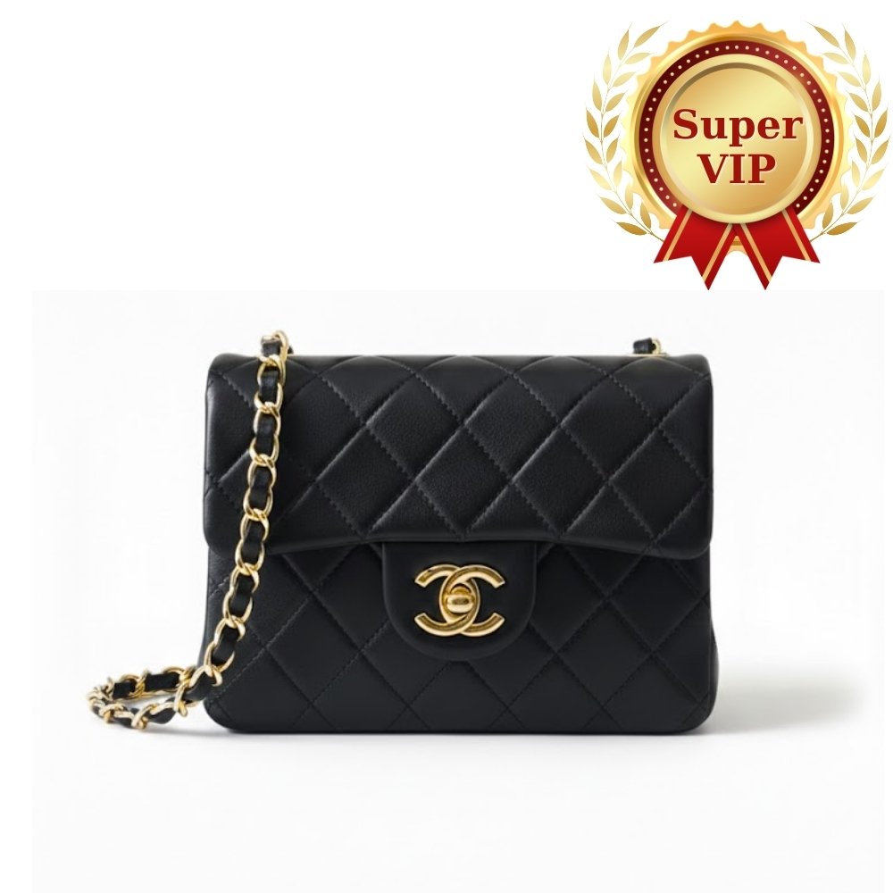 [S*per Vip 1:1] Ch**el Mini Classic Handbag Black 17Cm A35200 Y04059 94305