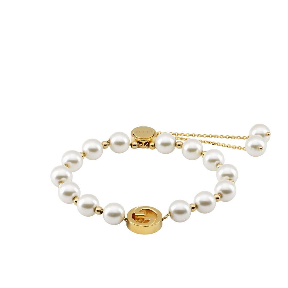 Gvc*1 Interlocking Pearl Bracelet Gold ‎839033 JCF27 8062