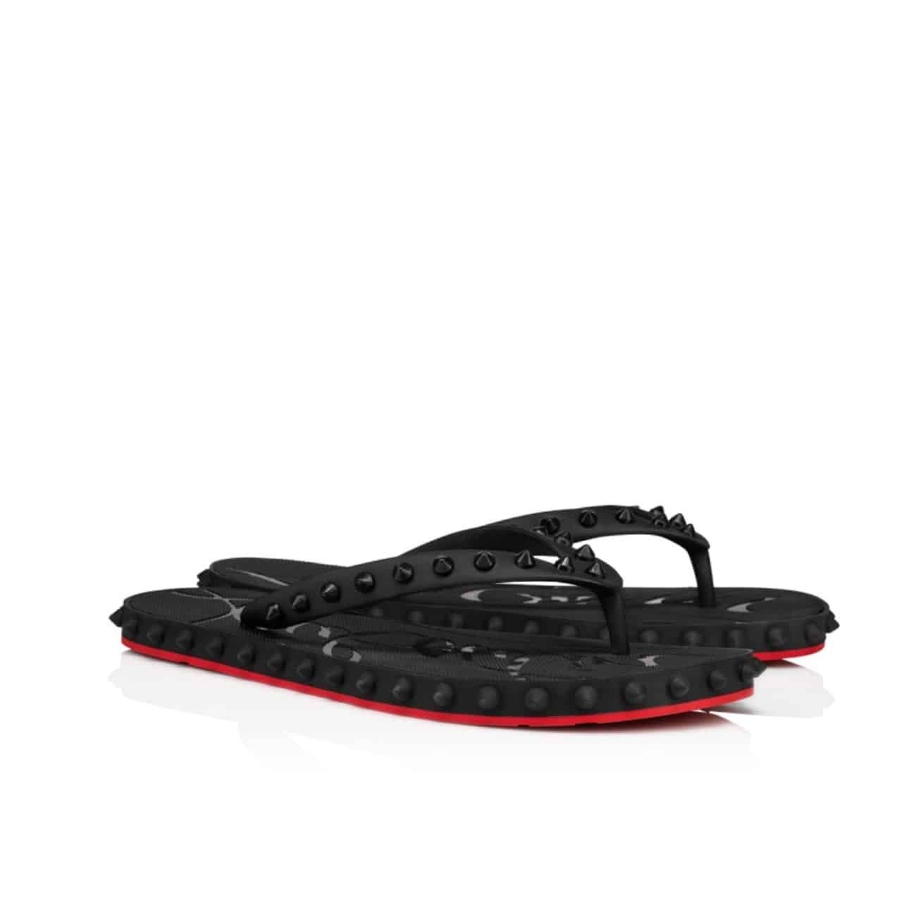 Chr1st1an Louboutin S*per Loubi Flip Black 1230963Bk01
