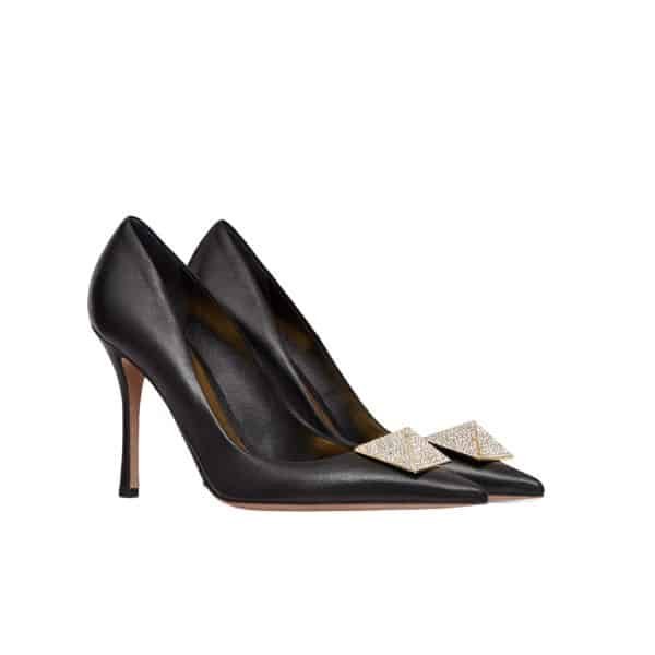 Va1e*ntin0 Garavani One Stud Pump With Crystals Black 1W2S0Fh8Xic Edm