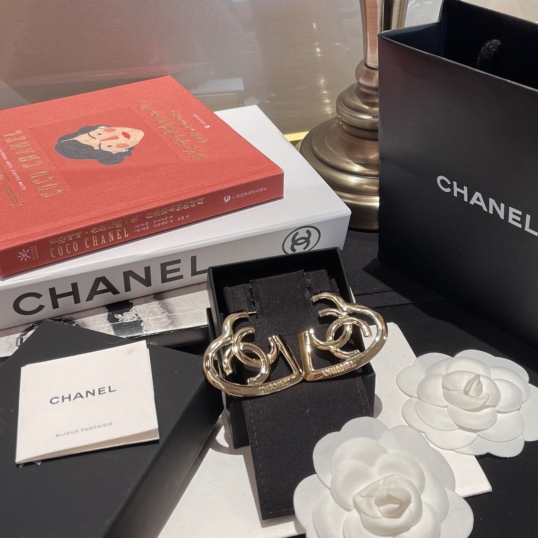 Ch**el Earrings In Gold Metal Ab7894 B07713 Ng966