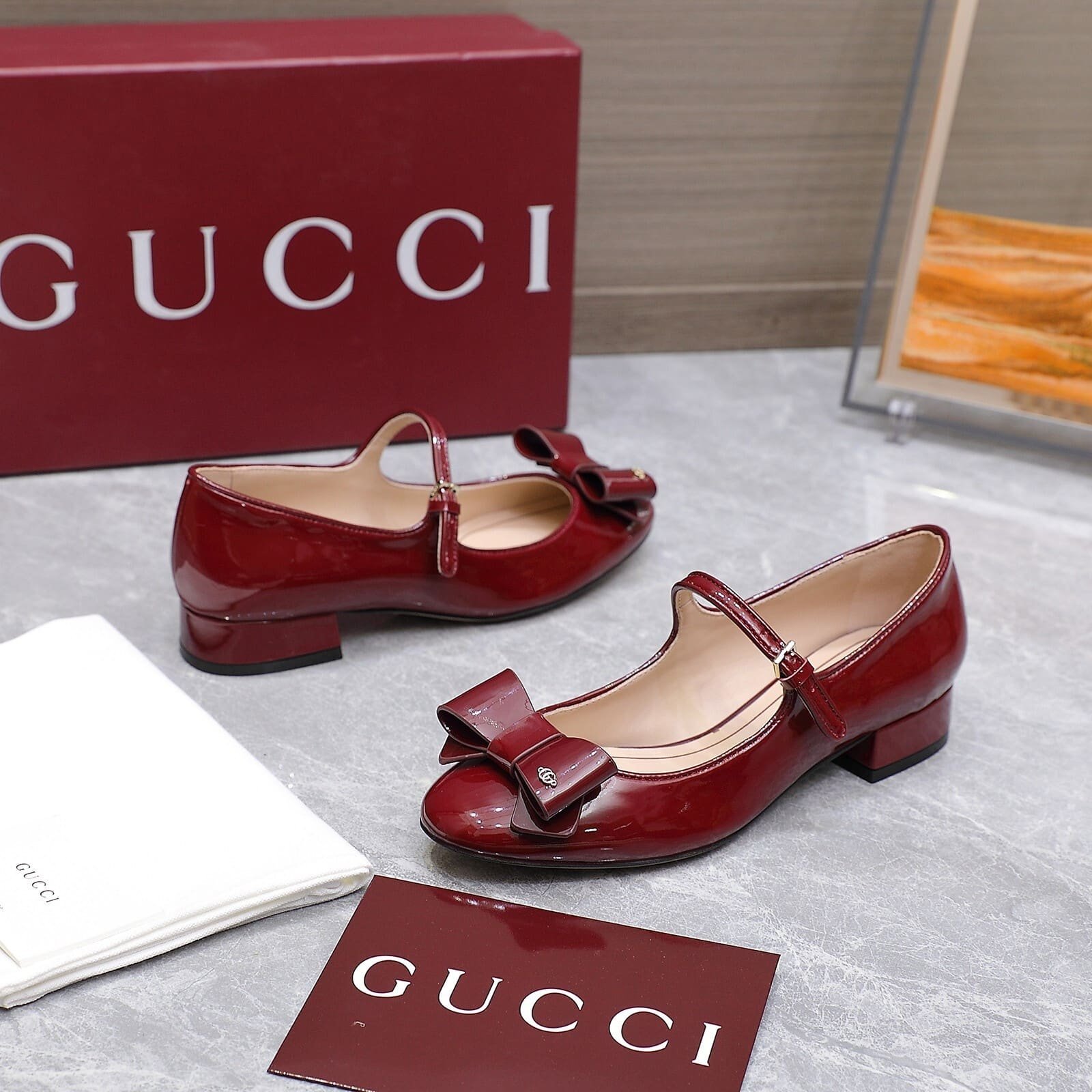 Gvc*1 Women Ballet Flat With Bow Red 835748 0B9J0 6207