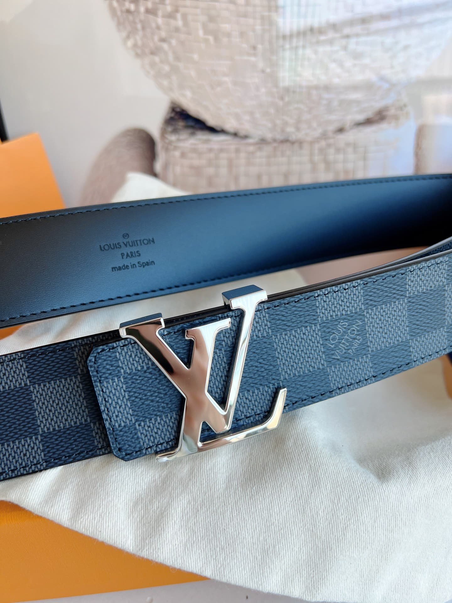 L0vis Vvtt0n Lv Initiales Reversible Belt Navy 40Cm