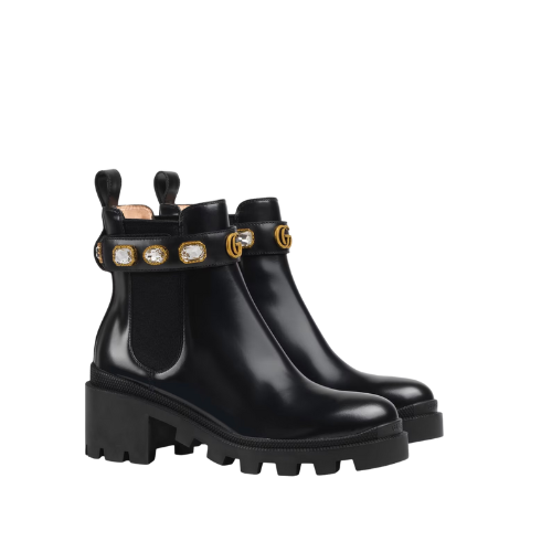Gvc*1 Women’S Leather Ankle Boots With Strap Black 550036 Dks00 1000