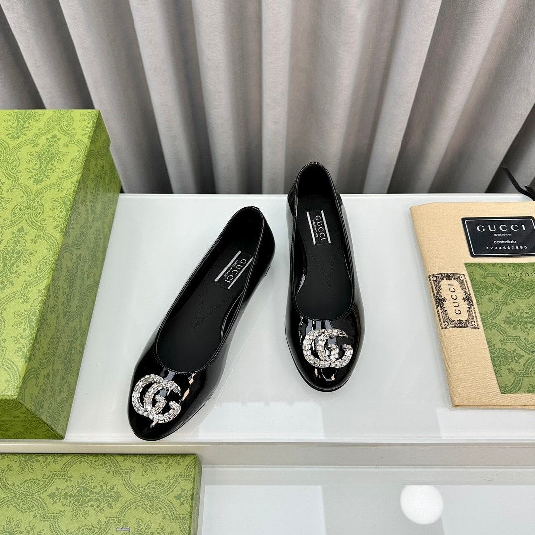 Gvc*1 Crystal Gg Women’S Ballet Flat Black