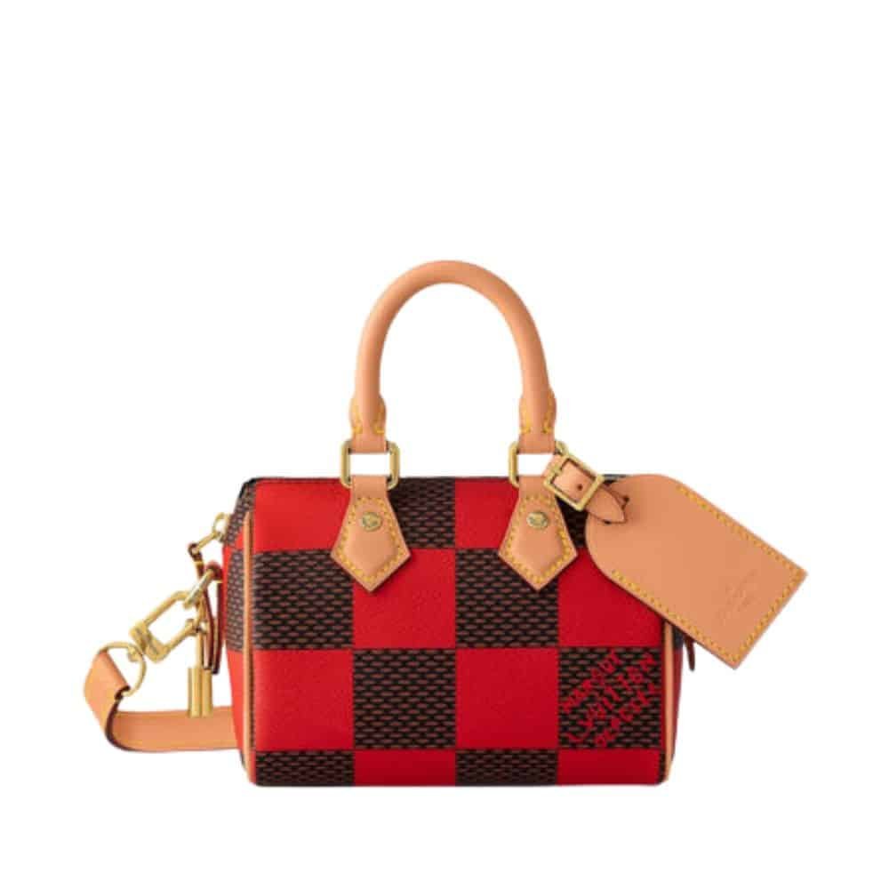 L0vis Vvtt0n Speedy Bandoulière 20 Damier Red And Black 20Cm