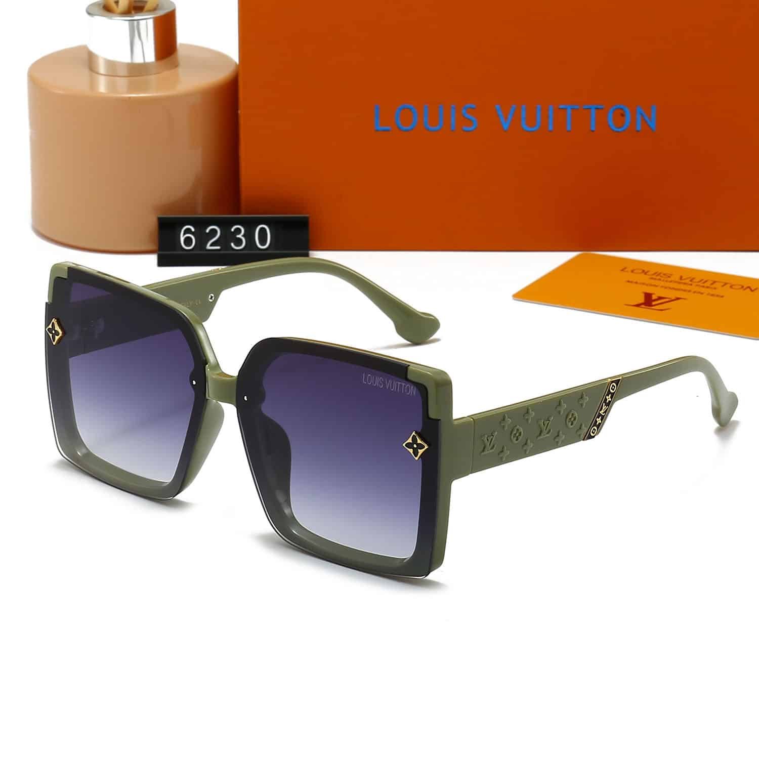 L0vis Vvtt0n Monogram Square Glasses Green